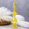 Yellow Ornamental Glass Fragrance Bottle Empty | Handmade Engraved Glass Perfume Bottle | Hand-Blown Perfume Decanter | Gift for Perfume Lovers for Birthday, Anniversary, Wedding and Home Decor
