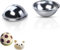 2Pcs Dome Half Ball Cake Pan, 3D Soccer Football Cake Pan Hemisphere Cake Mold Anodized Aluminum, 4 Cake Decorating Mold Nonstick Tool for Birthday Wedding Anniversary DIY Cake Dessert Pudding Baking