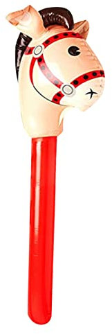 Horse Inflatable Pool Toy Aquatic Themed Inflate Pool Beach Birthday Party Toy Toddler Inflatable Costume (Red, One Size)