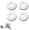 4 pezzi Rosone Miscelatore Doccia in Acciaio Inox (3/4) Ø 33 mm x Ø 70 mm x altezza 10 mm,Rosone Rubinetto Doccia, Rosone Rubinetto Doccia, Rosone Rubinetto Doccia, Adatto Per La Decorazione Del