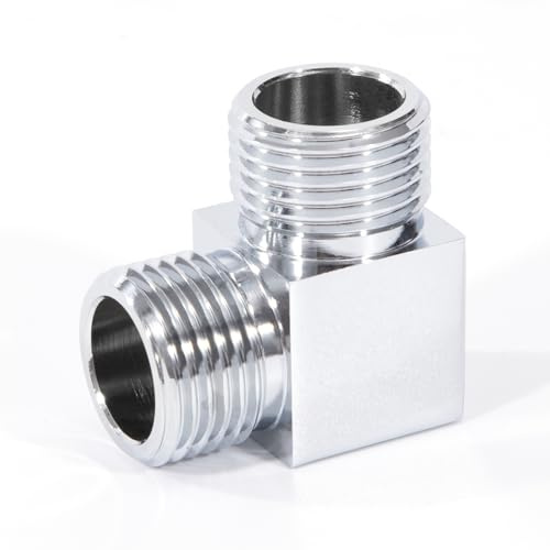 G1/2 Adattatore per Tubo Flessibile, 2 Vie L per Valvola Angolare, Bracci Doccia, Spruzzatore per WC, Raccordi per Tubi