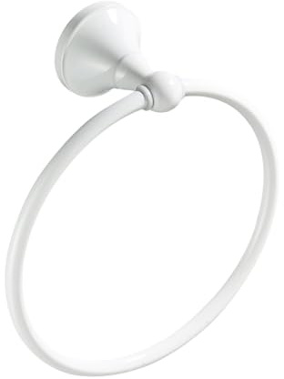 Anneau Antique Cuivre Rond Blanc en Style Porte-Serviettes | Finition Brossée, Design Simple et Élégant, Usage Salle de Bain et Décoration