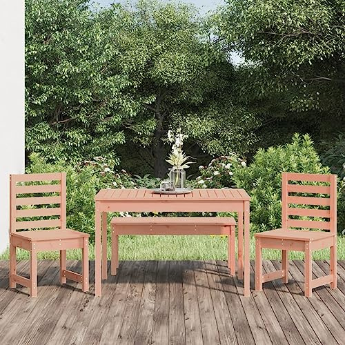 QJBSAVVA 4-teilige Gartenmöbel aus Douglasie 121x82,5x76 cm klappbar für Balkon Terrasse Garten Lounge Set Outdoor Robustes Holz modernes Design