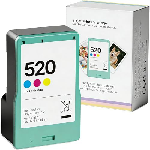 ETIKEZ 520 Tintenpatronen, kompatibel mit dem PP01 Fotodrucker für Smartphones, 1 Stück