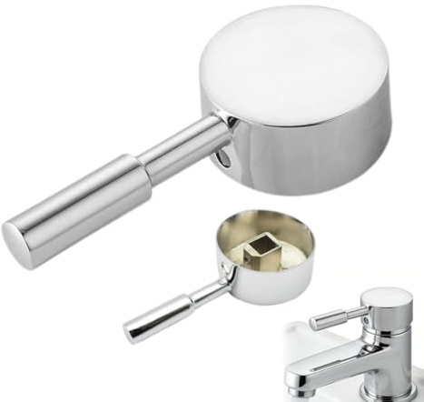 UIEXEA Maniglia Miscelatore Doccia, Maniglia Universale Monoleva con Valvola, Rinforzo Anti-Rottura, Ricambio per Cucina e Bagno, Facile Installazione (10x10mm)