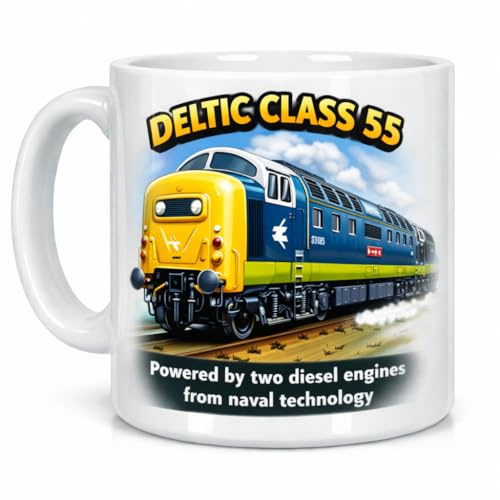 Deltic Class 55 British Diesel Train Railway Enthusiast Gift Mug