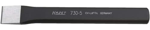 HAZET cincel plano 730-5 I 175 mm I forjado I endurecido en toda su longitud I filo de cincel rectificado I para arranque de material y procesado de una amplia gama de materiales