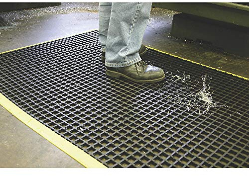 kaiserkraft | Anti-Ermüdungsmatte COBAmat® Workstation | Mit gelben, abgeschrägten Kanten, LxB 1500 x 1000 mm