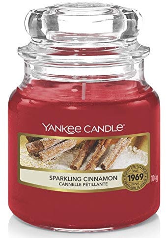 Yankee Candle Sparkling Cinnamon Jar Candle, Glass, Small jar candle