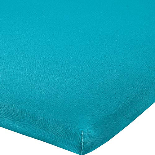 Erwin Müller Topper-Spannbettlaken Freising Elasthan-Jersey-Stretch - türkis Größe 90x190 cm - 100x220 cm - dehnbar, antipilling, bügelfrei, Rundumgummi
