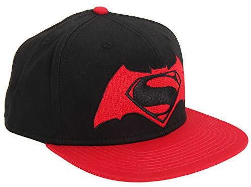 Batman Vs Superman Erwachsene Unisex Baseball Kappe (Einheitsgröße) (Schwarz/Rot)