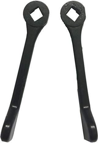 Inline Patio Door Handle Black Door Lock Lever Pair Suits 7mm Spindle