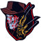 Freddy Krueger Patch 8,9 cm DIY bestickt zum Aufbügeln oder Aufnähen, Abzeichen Applikation A Nightmare on Elm Street Horror Movie Souvenir Slasher Kostüm