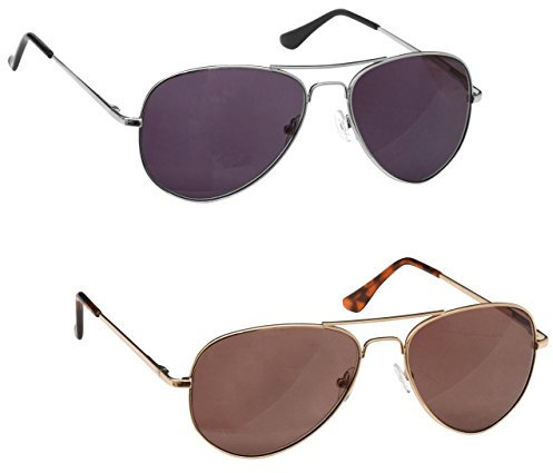 The Reading Glasses Company Die Lesebrille Unternehmen Silber & Gold Sonnen-Leser Wert 2er-Pack UV400 Herren Damen SS8-89 +1,00