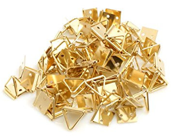 Design61 100 Stück Bilder-Klappösen Klappösen 20x10 mm Bildaufhänger Bildhaken Bilderhaken