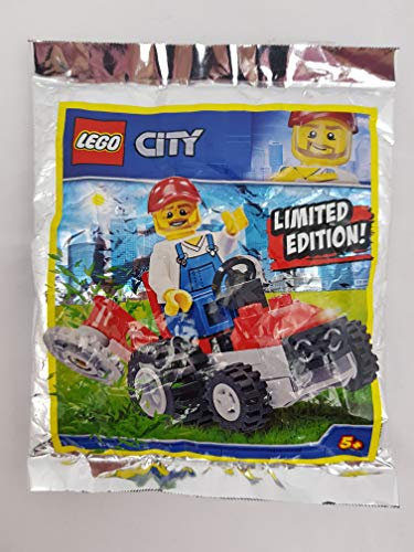Lego City Gardener 951903 Minifigur Folienpackung mit Rasenmäher (verpackt) bunt