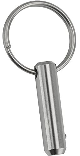 FASTON® Steckbolzen mit Kugelsicherung 8x33 mm Edelstahl A2 V2A (1 Stück) Klappbolzen Ringbolzen Klappsplint Sicherungsbolzen Klappstecker Steckbolzen mit Ring