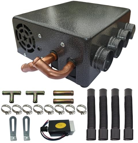 XuSha 8000 BTU 4 Ports 12 Volt Universal Car Truck Fan Heater Air Heater Diesel Portable Parking Heater Low Profile Universal Auxiliary Cab Heater