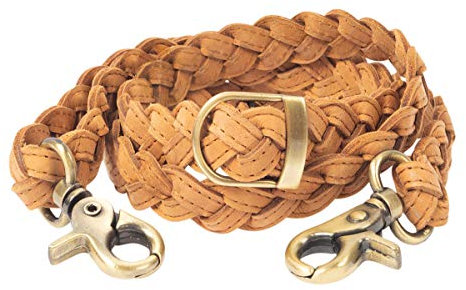 HOLZRICHTER Berlin Tragegurt No 3-1 Camel - Hochwertiger Tragegurt aus geflochtenem Premium-Leder