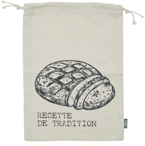 COOK CONCEPT - TX7229 - Sac à Pain en Toile pour Pain Tranche 26X36cm Cuisine Conservation Autre Accessoire