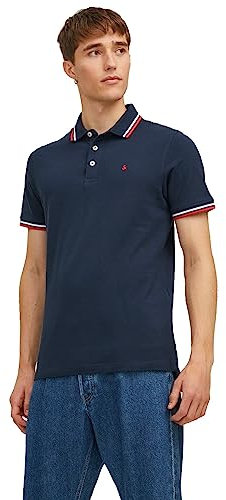 JACK & JONES Jjepaulos Polo Ss Noos Homme Polo, Marine Blazer, L