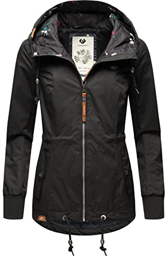 Ragwear Damen Übergangsjacke leichte Jacke kurz wasserdicht (Wassersäule: 4.000 mm) mit Kapuze Danka YOUMODO XS-6XL