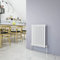Horizontal Column White Radiator Oval Single Designer Radiator 600x413mm Central Heating Interior Design
