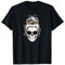 Messy Bun Skull Shirt Damen Leopard Halloween Shirt Gruppe T-Shirt