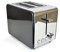 Kitchen Perfected 2 Slice Wide Slot Toaster, 6 Browning Settings, Defrost/Reheat/Cancel, High Lift, Centralisation Even Toasting - Black Stainless Steel - E2025BK