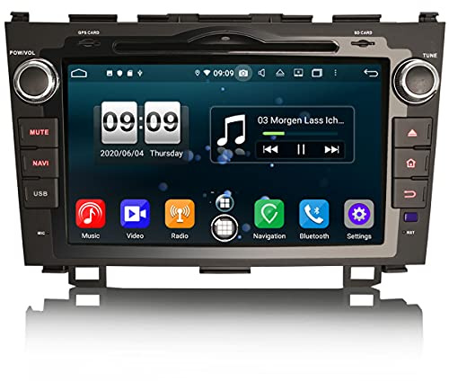 Erisin 8 Pulgadas 8-Core 4GB RAM + 64GB ROM Android 10 Estéreo Navegación de Automóvil para Honda CR-V 2006-2011 Soporte GPS CarPlay Android Auto DSP Bluetooth WiFi Dab+ TPMS FM Radio