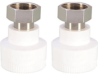 Candeon Kunststoff-Barb-Adapter - 2 Stück PPR-Wasserrohr-Schwenkadapter 32 mm Kompakte Anschlüsse Schnittstelle Wasserrohr-Schwenkadapter Adapter Rohrverschraubung für Warmwasserbereiter((3/4))