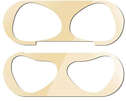 [2 Sets] Staubschutz kompatibel mit AirPods 3 2021 Hülle,für AirPods 3. Hülle Staubdichter Metallaufkleber,Schützt AirPods vor Metallspänen (Gold)