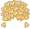 50 Pcs Latex Herz Ballon Gold, 12 Zoll Herz Luftballons, Herzluftballons, Herz Helium Ballons, Herzluftballons Hochzeit für Hochzeits Brautdusche Valentinstag Geburtstags Verlobung Party Deko