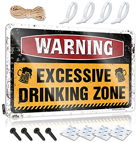 Panneaux de garage amusants pour hommes d'avertissement excessive Dring Zone en métal panneau de propriété privée signalisation métallique (taille : 30 x 40 cm)