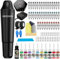 Wormhole Tattoo Maschine Set Tattoo Set Rotary Tattoo Maschine Kit Netzteil 40 Tattoo Nnadeln 11 Tattoo Tinte 40 Tattoo Tintenkappen Tattoo Maschine TK108A