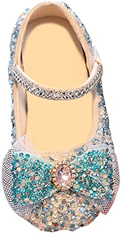 L9WEI Scarpe Tacco Bambina 26 Scarpe eleganti per ragazze Fiocco carino Scarpe Mary Jane Ballerina con cravatta alla caviglia in raso per la festa di compleanno di matrimonio Costume Di Carnevale