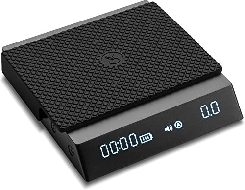 TIMEMORE Black Mirror Nano, Digital Coffee Scale with Timer, Espresso Scale with Flow Measurement, Automatic Timer Mode for Pour-Over and Espresso, 2000g/0.1g, Black