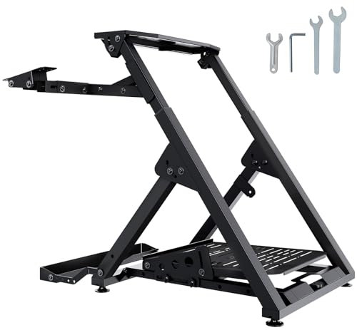 VEVOR Lenkradständer 720-815mm Gamesitz 0°-40° Spielsitz aus Stahlrahmen Rennsimulator für Rennspiele Spielsitz Rennsitz Racing Sitz für Logitech Thrustmaster Fanatec Hori und Mad Catz