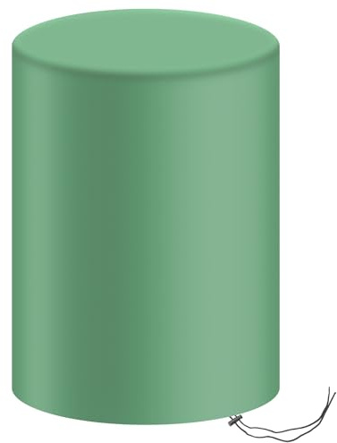 55 Gallon Barrel Cover, 600D Oxford Cloth Water Storage, 25 x 37 Inch Outdoor Waterproof Rain Snow Bucket With Drawstring - Green