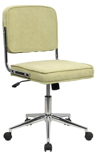 SVITA LIV Bürostuhl Schreibtischstuhl Drehstuhl Schminktischstuhl höhenverstellbar mit Rollen Wippmechanismus Vintage-Design Grün