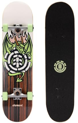 Element Dragon Skateboard, 78,7 x 19,7 cm, komplettes EIS am Stiel, für Kinder, Jugendliche, Jungen, Mädchen und Erwachsene, langlebiges Deck mit Einer Gewichtsgrenze von 100 kg, für Fahrer Aller