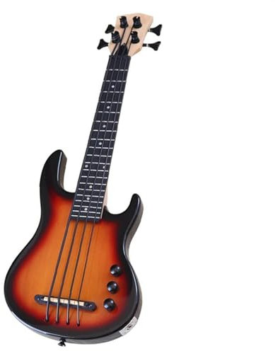 28-Zoll-Silent-E-Ukulele-Bassgitarre, 4-saitiges Ukulele-Saiteninstrument Aus Massivem Lindenholz Ukulele Einsteiger Kit