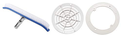 Oikabio 18 Inch Outdoor Pool Wall Brush Swimming Pool & Swimming Pool Water Filter Anti- Cover