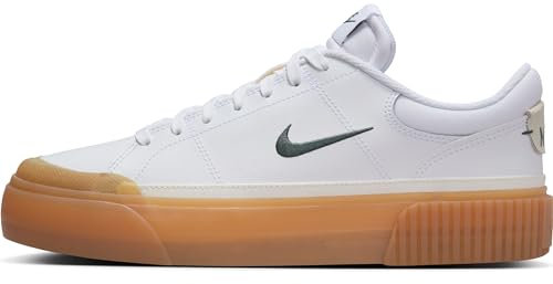 Nike Femme WMNS Court Legacy Lift Sneaker, White/Vintage Green-Gum Yellow-Sail, 36 EU