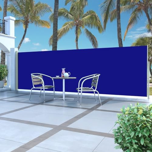 Home Outdoor OthersVersenkbare Seitenmarkise, 160 x 500 cm, Blau