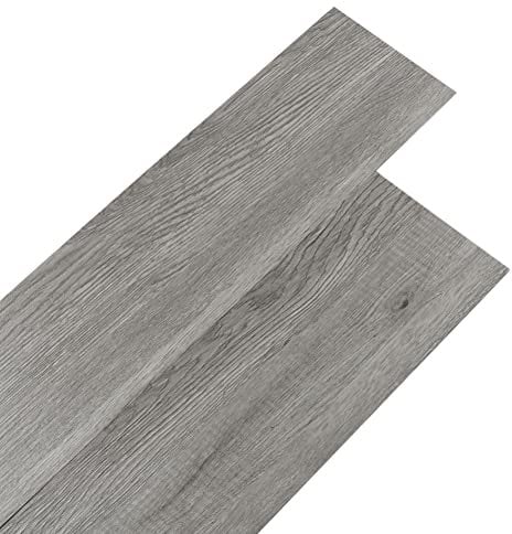 36pcs Peel and Stick Floor Tiles Self Adhesive Flooring with Wood Effect Floor Tiles Self Adhesive 36pcs for Kitchen Living Room and Bathroom Floor Planks 91.5 cm x 15.2 cm(5.02㎡,Washed Grey)