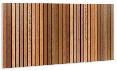 Tulup per Cucina Bagno Autoadesivo PVC da Parete Impermeabile per Piastrelle Pannello 100x50cm - Doghe in legno