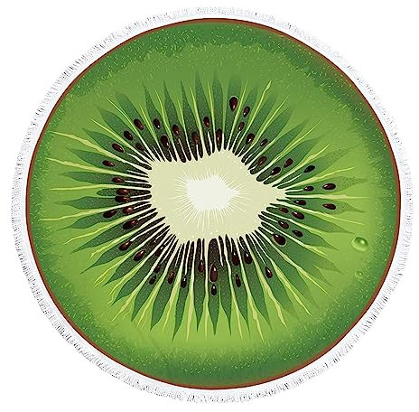 YUE Runde Strandtücher Saunahandtuch Mikrofaser Strandtuch XXL mit Motiv Sandfreie Strand- und Schwimmhandtücher Picknick türkis Tischdecke Campingdecke Picknickdecke Yogamatte (Green, One Size)