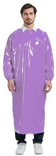 Nanxson Unisex wasserdicht Langarm Schürze TPU umweltfreundlich Küche Arbeitsschürze Fleischerschürze Metzgerschürze