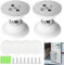 Magnetic Door Stop, 2 PCS with Catch 3m Self Adhesive/Conceal Screws Mounted Mini Magnetic Door Holder, Door Stops for Behind Various Doors (White)